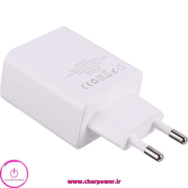  قیمت شارژر دیواری اسکای دلفین Sky dolphin مدل SC40 توان 32 وات 