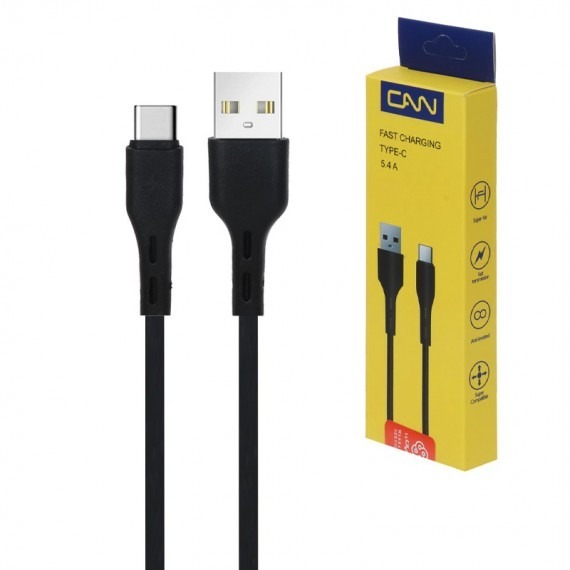  قیمت کابل شارژ USB-A به Type-C طول 0.9 متر کن Can مدل 1116 جریان 5.4 آمپر 