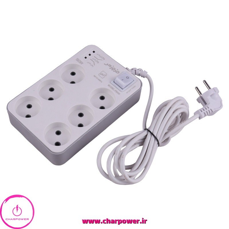  محافظ برق 6 خانه فروزش مدل FR600 با کابل 2.8 متری 
