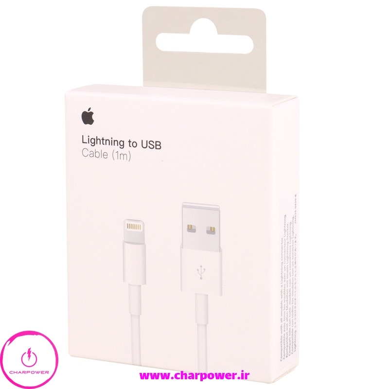  فروش کابل شارژ USB-A به Lightning طول 100 سانتی متر اپل Apple مدل A1480 