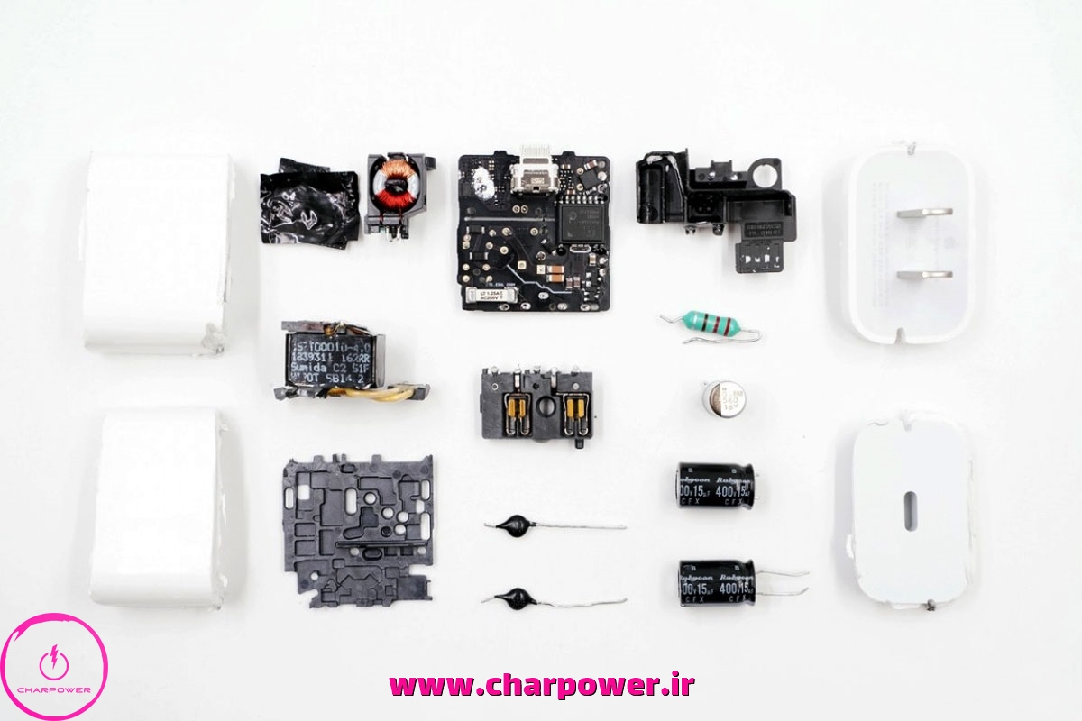 اجزای درونی شارژر اپل