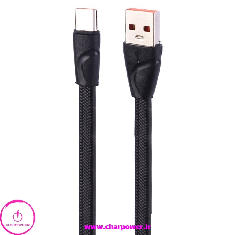  کابل شارژ USB-A به Type-C طول 1.1 متر SHOOSH مدل SH-112c جریان 5 آمپر 