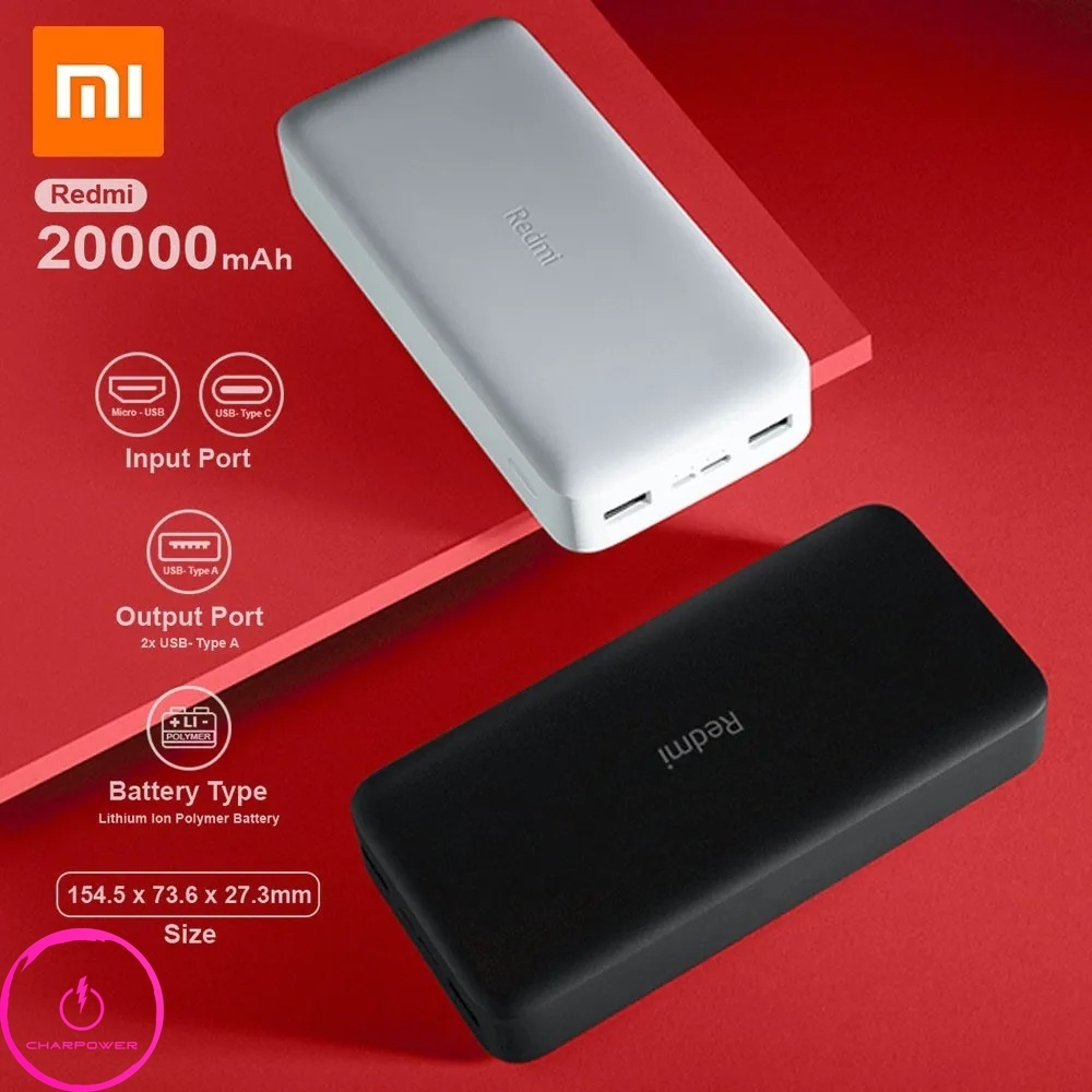  پاوربانک شیائومی Xiaomi مدل PB200LZM ظرفیت 20000 توان 18 وات چارپاور 