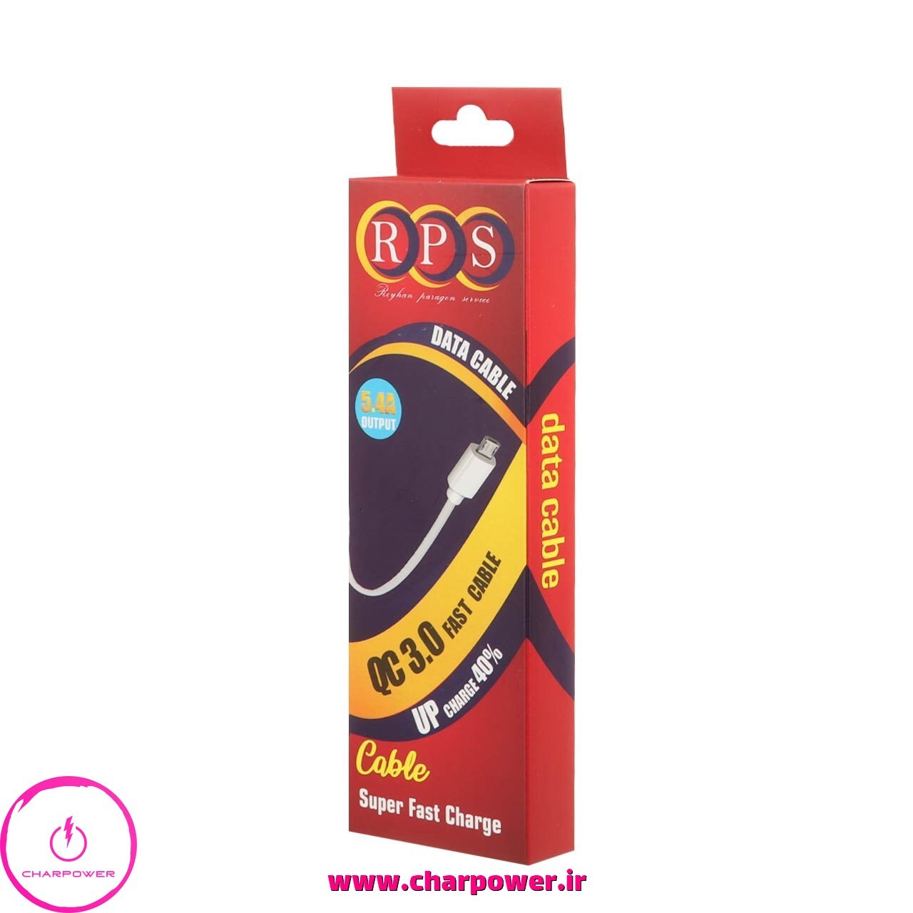  خرید کابل شارژ USB به Micro USB طول 100 سانتی متر مدل RPS جریان 5.4 آمپر 