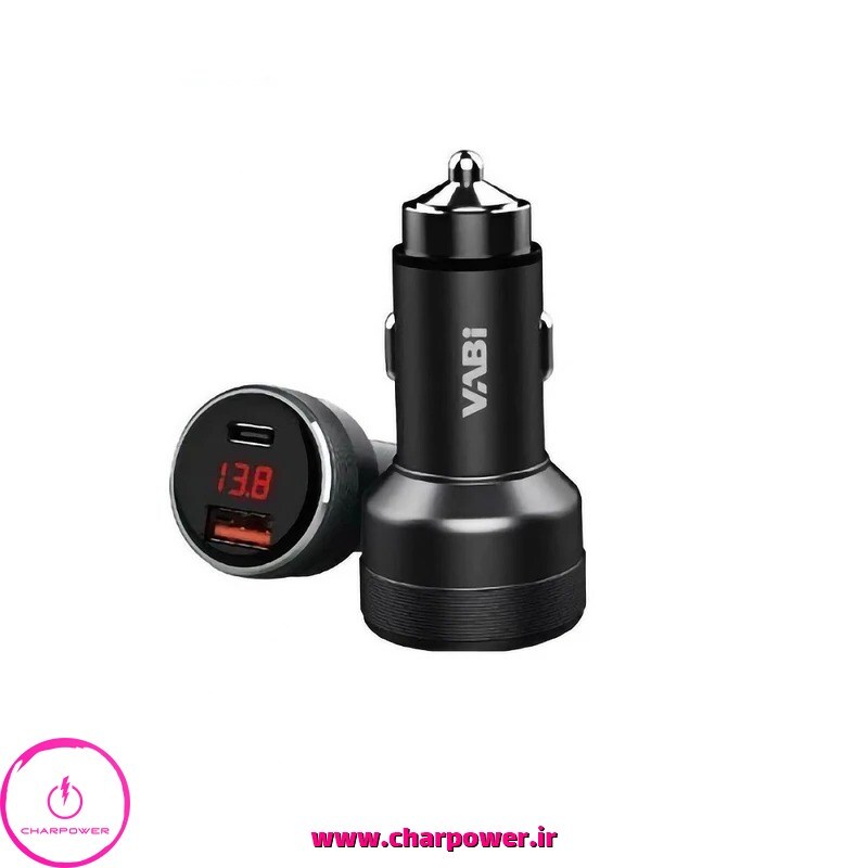  فروش شارژر فندکی فست شارژ وابی Vabi مدل C11 توان 55 وات 